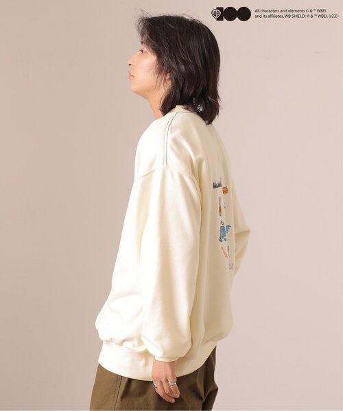 DOUBLE NAME(ダブルネーム)の「ワーナー100周年コラボプルオーバー(Tシャツ/カットソー・レディース・オフホワイト/グリーン/スミクロ・FREE)」の4枚目の写真