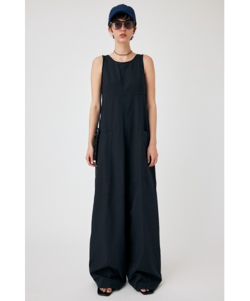 MOUSSY(マウジー)の「COTTON LOOSE オールインワン(つなぎ/オールインワン・レディース・ホワイト/ブラック/ブルー・1/2)」の4枚目の写真