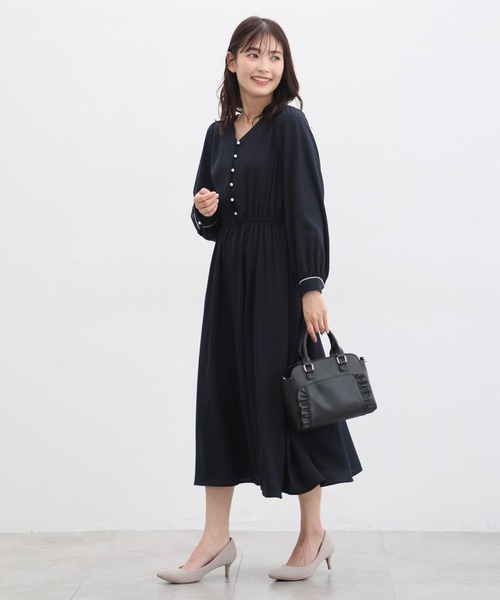 Honeys（ハニーズ）の「パール釦使いワンピース（ワンピース）」 - WEAR