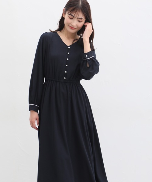 Honeys（ハニーズ）の「パール釦使いワンピース（ワンピース）」 - WEAR