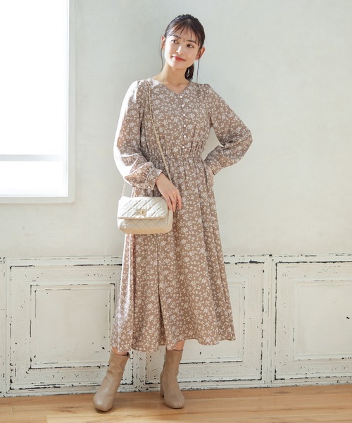 Honeys（ハニーズ）の「パール釦使いワンピース（ワンピース）」 - WEAR