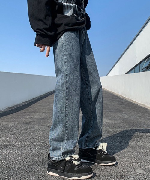 MGV(エムジーヴィー)の「ストレートルーズデニム(デニムパンツ・メンズ・ブルー/ブラック/ライトブルー/インディゴブルー/ライトインディゴブルー/ケミカルウォッシュ・MEDIUM/LARGE/X-LARGE)」の6枚目の写真