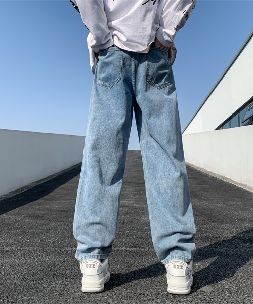 MGV(エムジーヴィー)の「ストレートルーズデニム(デニムパンツ・メンズ・ブルー/ブラック/ライトブルー/インディゴブルー/ライトインディゴブルー/ケミカルウォッシュ・MEDIUM/LARGE/X-LARGE)」の14枚目の写真
