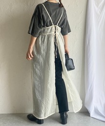 She's Closet（シーズクローゼット）の「前後2WAYバックリボンシアーレイヤードロングオーガンジーキャミワンピース（ワンピース）」
