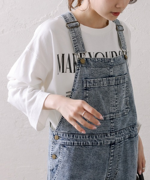 PUAL CE CIN(ピュアルセシン)の「大人スマート ロゴプリント ロンT(Tシャツ/カットソー・レディース・オフホワイト/ブラウン/チャコールグレー・FREE)」の8枚目の写真