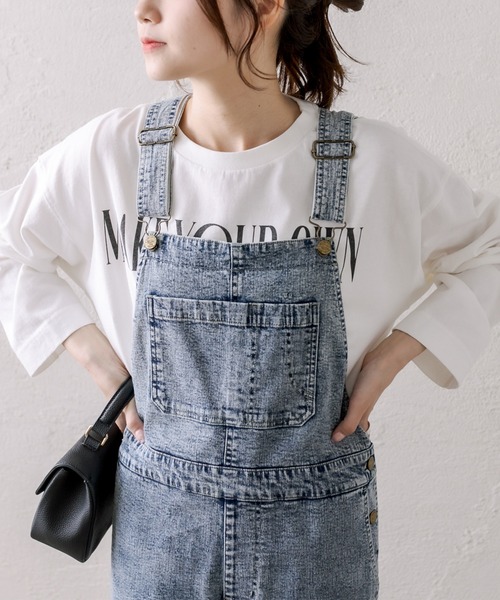 PUAL CE CIN(ピュアルセシン)の「大人スマート ロゴプリント ロンT(Tシャツ/カットソー・レディース・オフホワイト/ブラウン/チャコールグレー・FREE)」の9枚目の写真