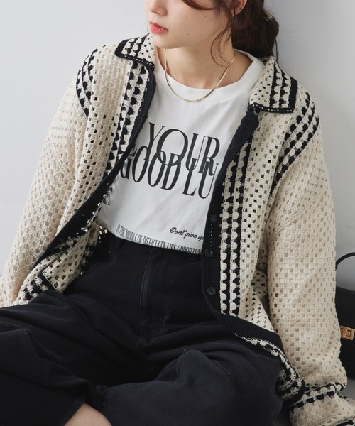 PUAL CE CIN(ピュアルセシン)の「大人スマート ロゴプリント ロンT(Tシャツ/カットソー・レディース・オフホワイト/ブラウン/チャコールグレー・FREE)」の12枚目の写真