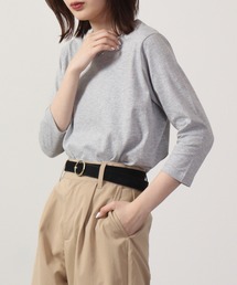 PAGE  ONE コットン天竺7分袖Tシャツ