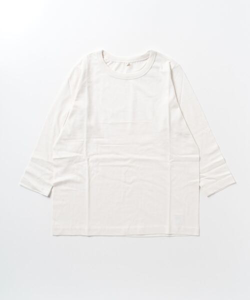 FUNALIVE(ファンアライブ)の「PAGE ONE コットン天竺7分袖Tシャツ(Tシャツ/カットソー・レディース・カーキ/杢グレー/バーガンディー/ブラック/オフホワイト・L/M/LL)」の7枚目の写真