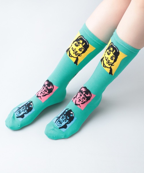 RNA(アールエヌエー)の「E4933 フェイスジャカードソックス(ソックス/靴下・レディース・エメラルド/オフホワイト/ブラック・FREE)」の3枚目の写真