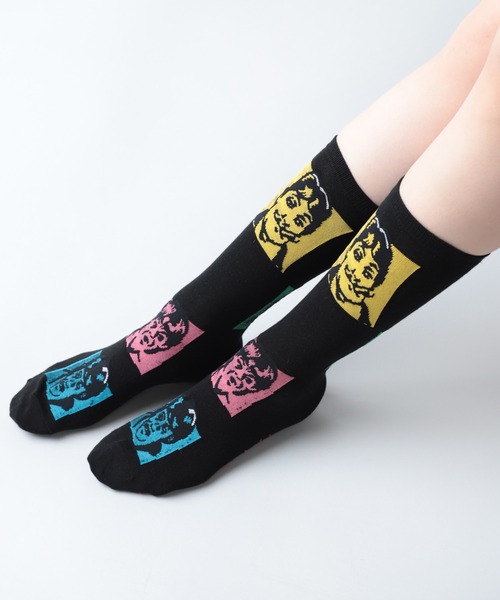 RNA(アールエヌエー)の「E4933 フェイスジャカードソックス(ソックス/靴下・レディース・エメラルド/オフホワイト/ブラック・FREE)」の9枚目の写真