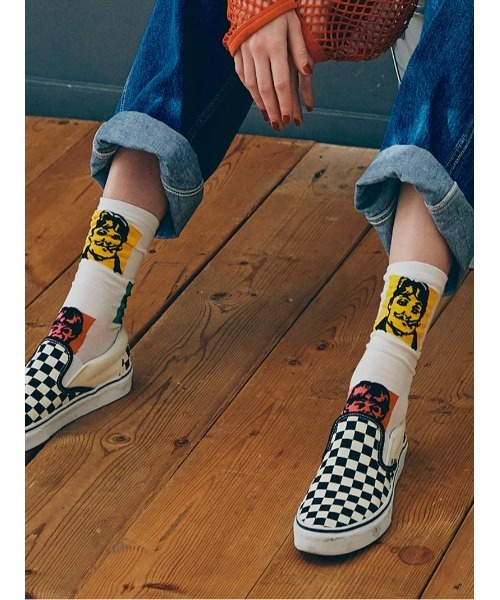 RNA(アールエヌエー)の「E4933 フェイスジャカードソックス(ソックス/靴下・レディース・エメラルド/オフホワイト/ブラック・FREE)」の21枚目の写真