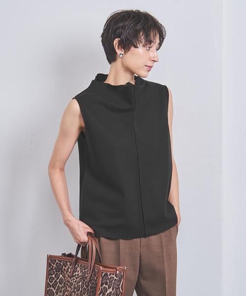 「UNITED ARROWS」 ノースリーブブラウス - ブラック レディース UNITED ARROWS（ユナイテッドアローズ）の「LINEN/P