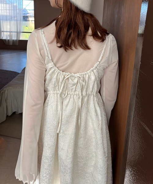 one after another NICE CLAUP（ワンアフターアナザーナイスクラップ）の「アソートバックリボンキャミワンピース（ワンピース・レディース・アイボリー/ブラック/ピンク/ベージュ・FREE）」の11枚目の写真