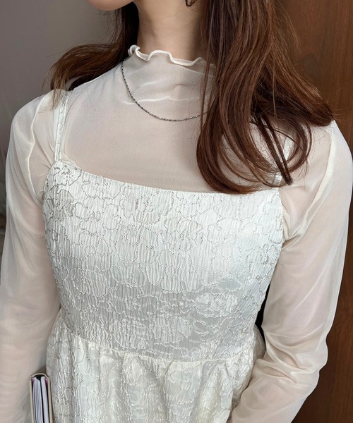 one after another NICE CLAUP（ワンアフターアナザーナイスクラップ）の「アソートバックリボンキャミワンピース（ワンピース・レディース・アイボリー/ブラック/ピンク/ベージュ・FREE）」の7枚目の写真