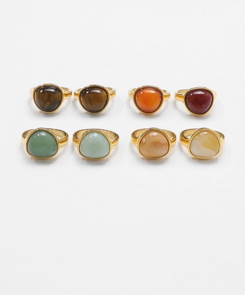 blackdia ocean（ブラックダイヤオーシャン）の「blackdia ocean オーバルカラーストーンリング（リング・レディース・ブラウン/ベージュ/グリーン/ワインレッド・14号/16号/11号）」の8枚目の写真
