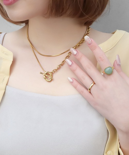 セール】blackdia ocean オーバルカラーストーンリング（リング