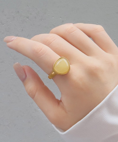 セール】blackdia ocean オーバルカラーストーンリング（リング