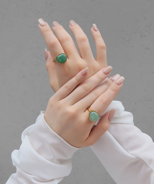 セール】blackdia ocean オーバルカラーストーンリング（リング