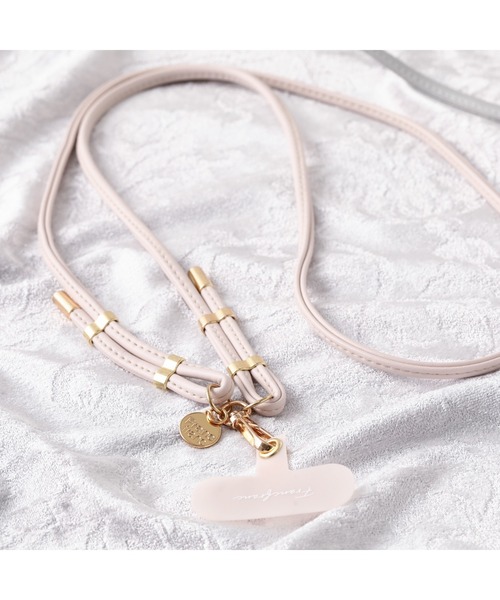 スマホショルダーストラップ シンプル ピンク (ストラップシート付