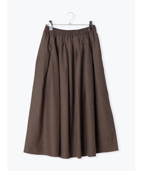 sm2rhythm（サマンサモスモスリズム）の「タックスカート（スカート・レディース・ネイビー/グレー/ブラウン・F）」の2枚目の写真