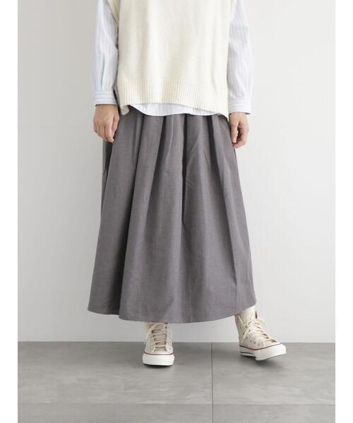 sm2rhythm（サマンサモスモスリズム）の「タックスカート（スカート・レディース・ネイビー/グレー/ブラウン・F）」の5枚目の写真