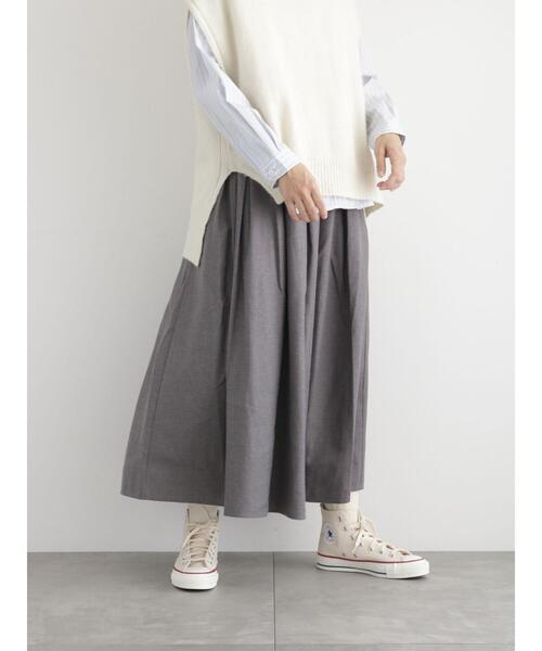 sm2rhythm（サマンサモスモスリズム）の「タックスカート（スカート・レディース・ネイビー/グレー/ブラウン・F）」の6枚目の写真