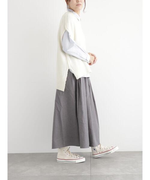 sm2rhythm（サマンサモスモスリズム）の「タックスカート（スカート・レディース・ネイビー/グレー/ブラウン・F）」の7枚目の写真