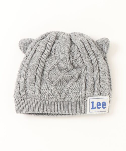 Lee（リー）の「【KIDS】Lee　猫耳ケーブルニットCAP（ニットキャップ/ビーニー・キッズ・グレー/アイボリー/ブルー/ダークグリーン/マスタード・X-SMALL）」の3枚目の写真