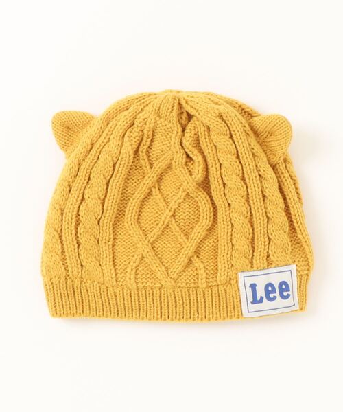 Lee（リー）の「【KIDS】Lee　猫耳ケーブルニットCAP（ニットキャップ/ビーニー・キッズ・グレー/アイボリー/ブルー/ダークグリーン/マスタード・X-SMALL）」の5枚目の写真