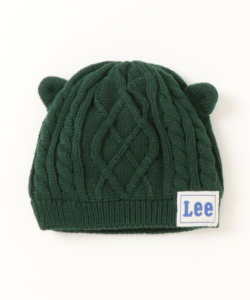 Lee（リー）の「【KIDS】Lee　猫耳ケーブルニットCAP（ニットキャップ/ビーニー・キッズ・グレー/アイボリー/ブルー/ダークグリーン/マスタード・X-SMALL）」の4枚目の写真