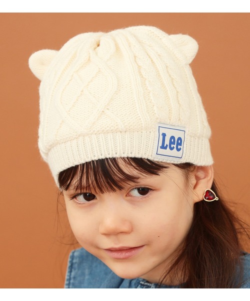 セール】【KIDS】Lee 猫耳ケーブルニットCAP（ニットキャップ