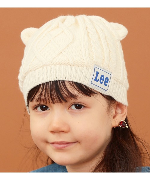 Lee（リー）の「【KIDS】Lee　猫耳ケーブルニットCAP（ニットキャップ/ビーニー・キッズ・グレー/アイボリー/ブルー/ダークグリーン/マスタード・X-SMALL）」の9枚目の写真