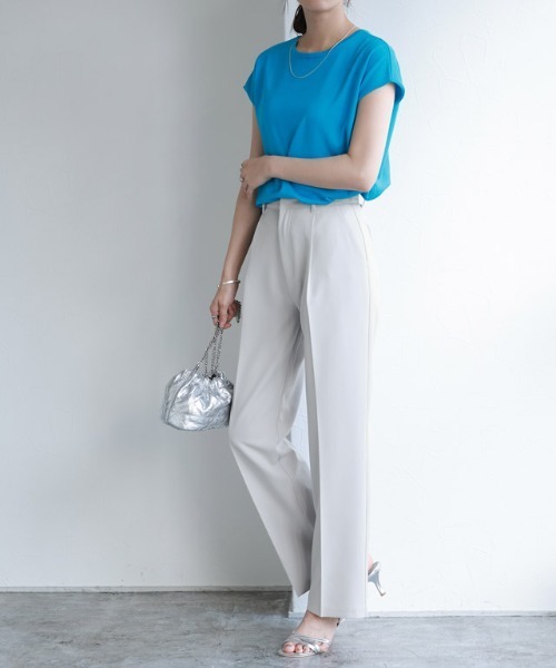 セール】スタイルアップセンタープレスパンツ（スラックス