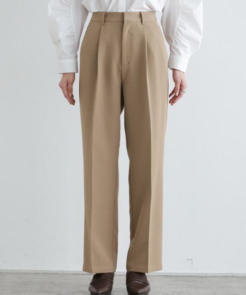 Pierrot（ピエロ）の「スタイルアップセンタープレスパンツ（スラックス・レディース・ブラック/ネイビー/ブルー系その他/ベージュ/ライトグレー/ライトベージュ/グレー・M/S/PM/PS/L/PL/LL）」の16枚目の写真