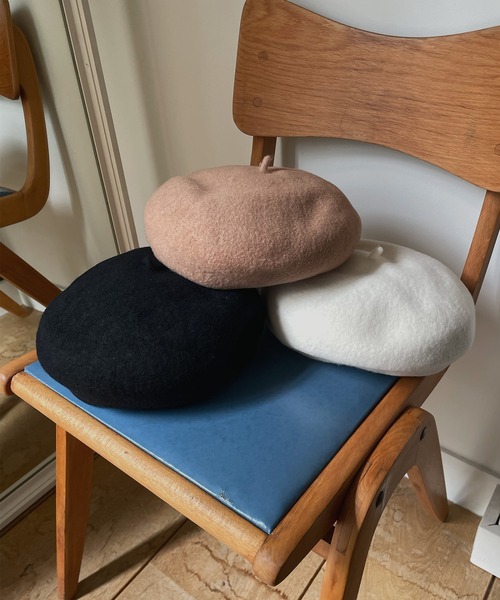 Odds(オッズ)の「【odds】JP VASQUE BERET(ハンチング/ベレー帽・レディース・キャメル/オフホワイト/ブラック・FREE)」の4枚目の写真