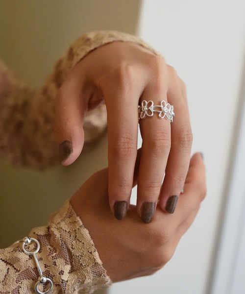 styiro（スタイロ）の「金属アレルギー対応 ハート フラワー ガーリーモチーフフリーリング（リング・レディース・その他2/その他3/その他4/その他6/その他5/その他1/その他7・FREE）」の5枚目の写真