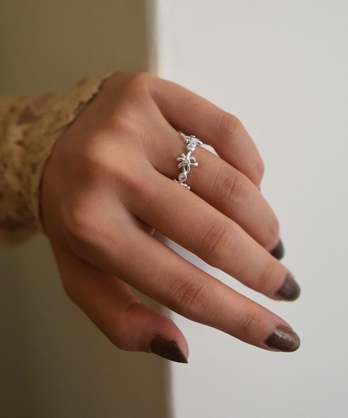 styiro（スタイロ）の「金属アレルギー対応 ハート フラワー ガーリーモチーフフリーリング（リング・レディース・その他2/その他3/その他4/その他6/その他5/その他1/その他7・FREE）」の11枚目の写真