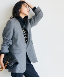 BARNYARDSTORM | ノーカラーホームスパンジャケット(ノーカラージャケット)