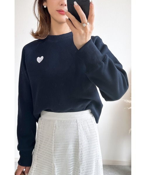 ZOZO限定】ハート刺繍裏起毛スウェット（スウェット）｜&. NOSTALGIA