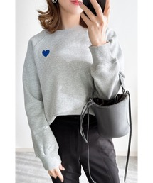 【ZOZO限定】ハート刺繍裏起毛スウェット