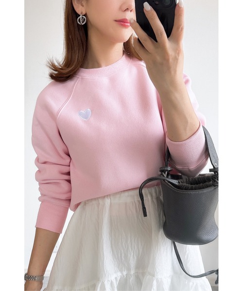 ZOZO限定】ハート刺繍裏起毛スウェット（スウェット）｜&. NOSTALGIA
