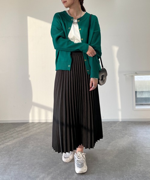 un dix cors（アンディコール）の「アコーディオンプリーツスカート（スカート・レディース・チャコールグレー/グレイッシュベージュ/オレンジ・FREE）」の10枚目の写真