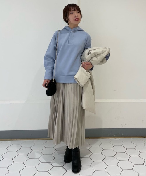 un dix cors（アンディコール）の「アコーディオンプリーツスカート（スカート・レディース・チャコールグレー/グレイッシュベージュ/オレンジ・FREE）」の17枚目の写真