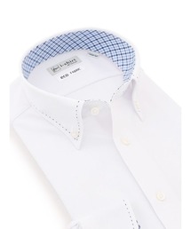 Perfect Suit FActory（パーフェクトスーツファクトリー）の「【完全ノーアイロン】長袖アイシャツ【ECO i-Shirt】ステッチ　ホワイト（ビジネスシャツ）」
