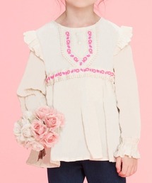 Caldia | お花刺繍チュニックブラウス(Tシャツ/カットソー)