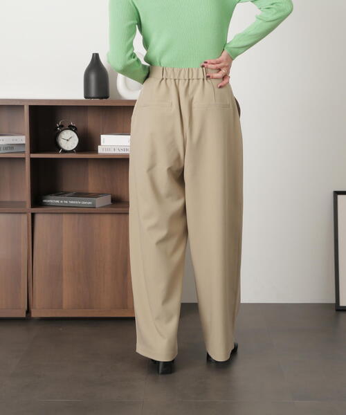FREE'S MART（フリーズマート）の「◇２タックセミワイドパンツ（スラックス・レディース・ベージュ/ブラウン・MEDIUM/SMALL）」の11枚目の写真