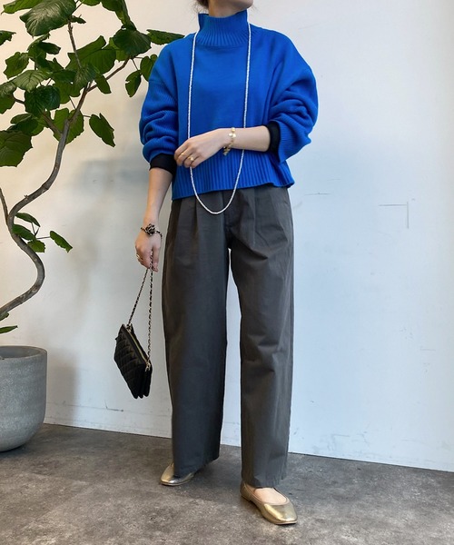 DouDou(ドゥドゥ)の「タックワイドチノ(チノパンツ・レディース・グレー/ベージュ・38/36)」の15枚目の写真