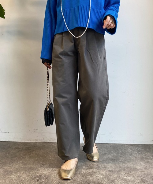 DouDou(ドゥドゥ)の「タックワイドチノ(チノパンツ・レディース・グレー/ベージュ・38/36)」の19枚目の写真