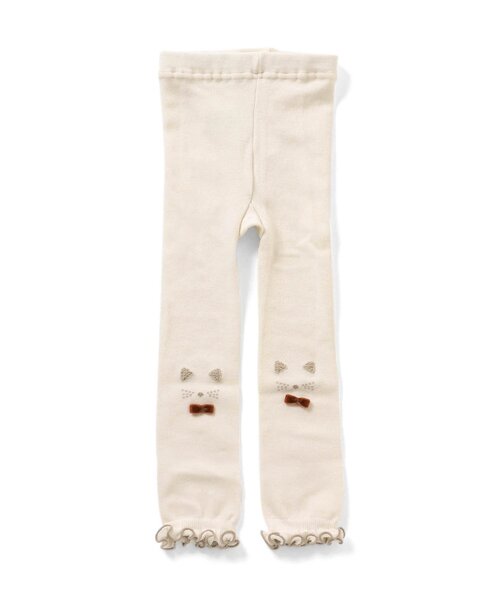 apres les cours(アプレレクール)の「ねこちゃんレギンス(レギンス/スパッツ・キッズ・アイボリー/ブラック・110/90/140/100/120)」の6枚目の写真